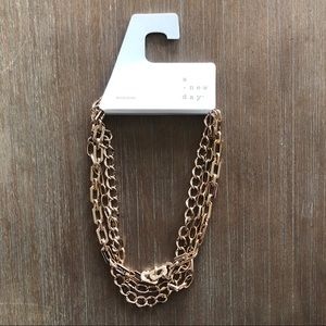 a new day Gold-Colored Chain Necklace Set (NWT)